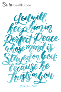 FREE Printable Scripture Art: Isaiah 26:3 - Perfect Peace. PLUS! Discover what it means to trust God and how to repair broken trust and a broken heart according to God's Word. Claim your FREE gift and find out more today!