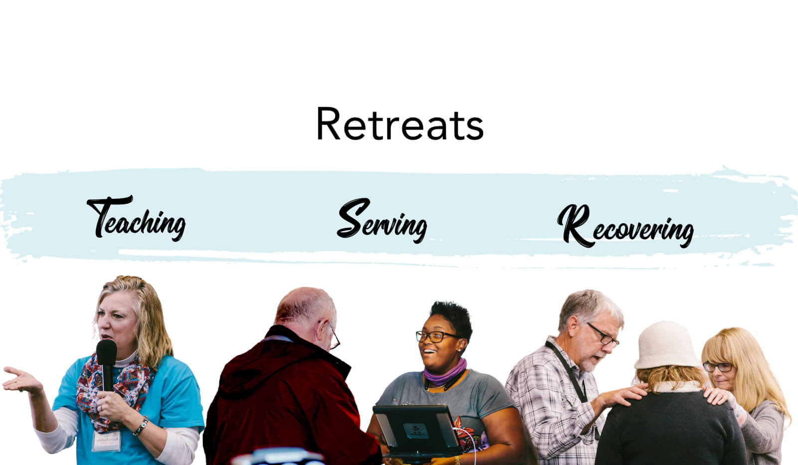 Retreats Web Page Hero Banner black title