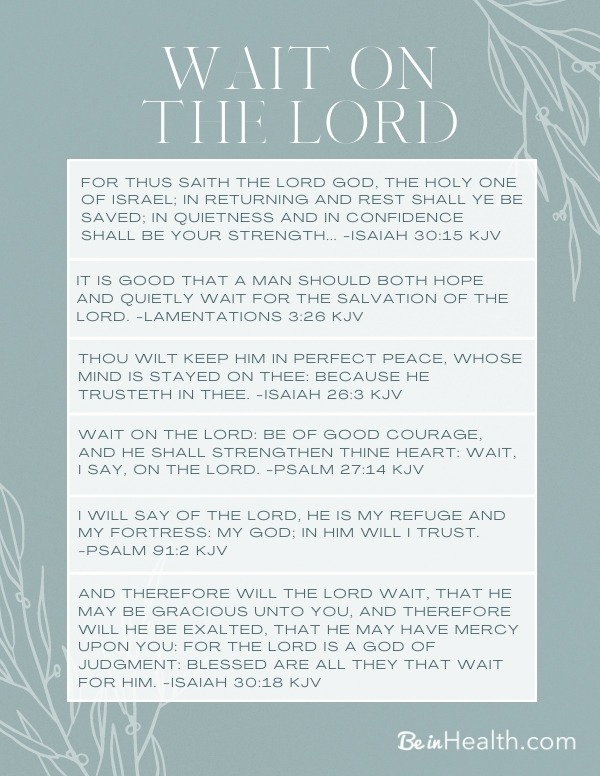 Are you dealing with fear or other emotional, physical, or relational challenges. Be encouraged and strengthened in the Lord by this FREE "Wait on the Lord" printable scripture list